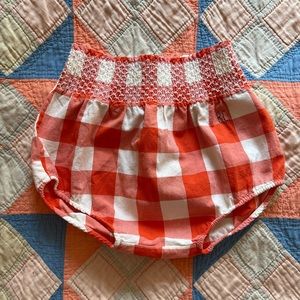 Bobo Choses Red Picnic Plaid Bloomers 24-36m EUC
